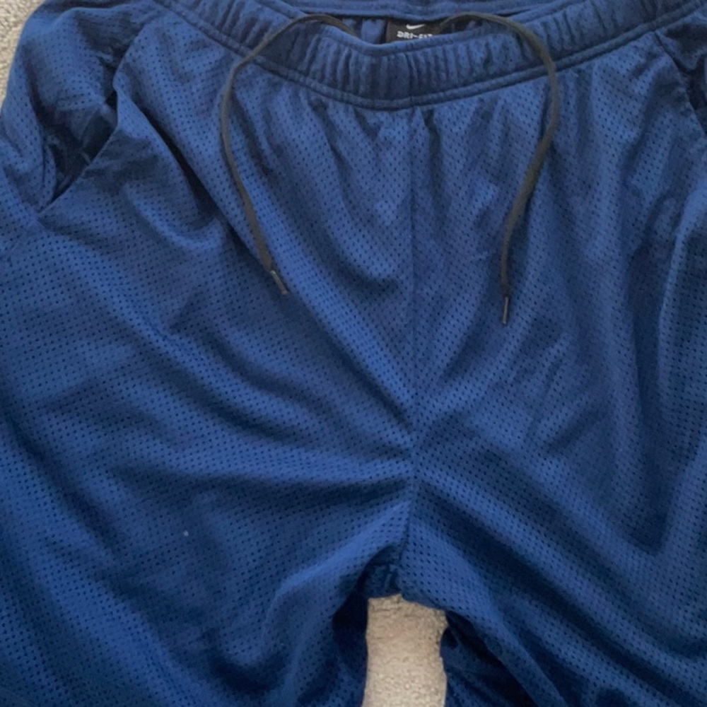 Nike dri fit shorts blue mesh